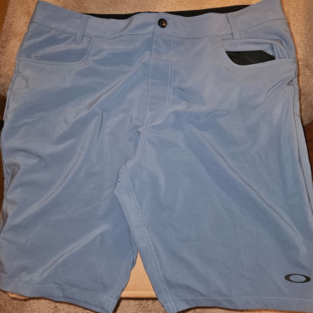 Oakley Light Blue Regular Fit Hybrid Shorts